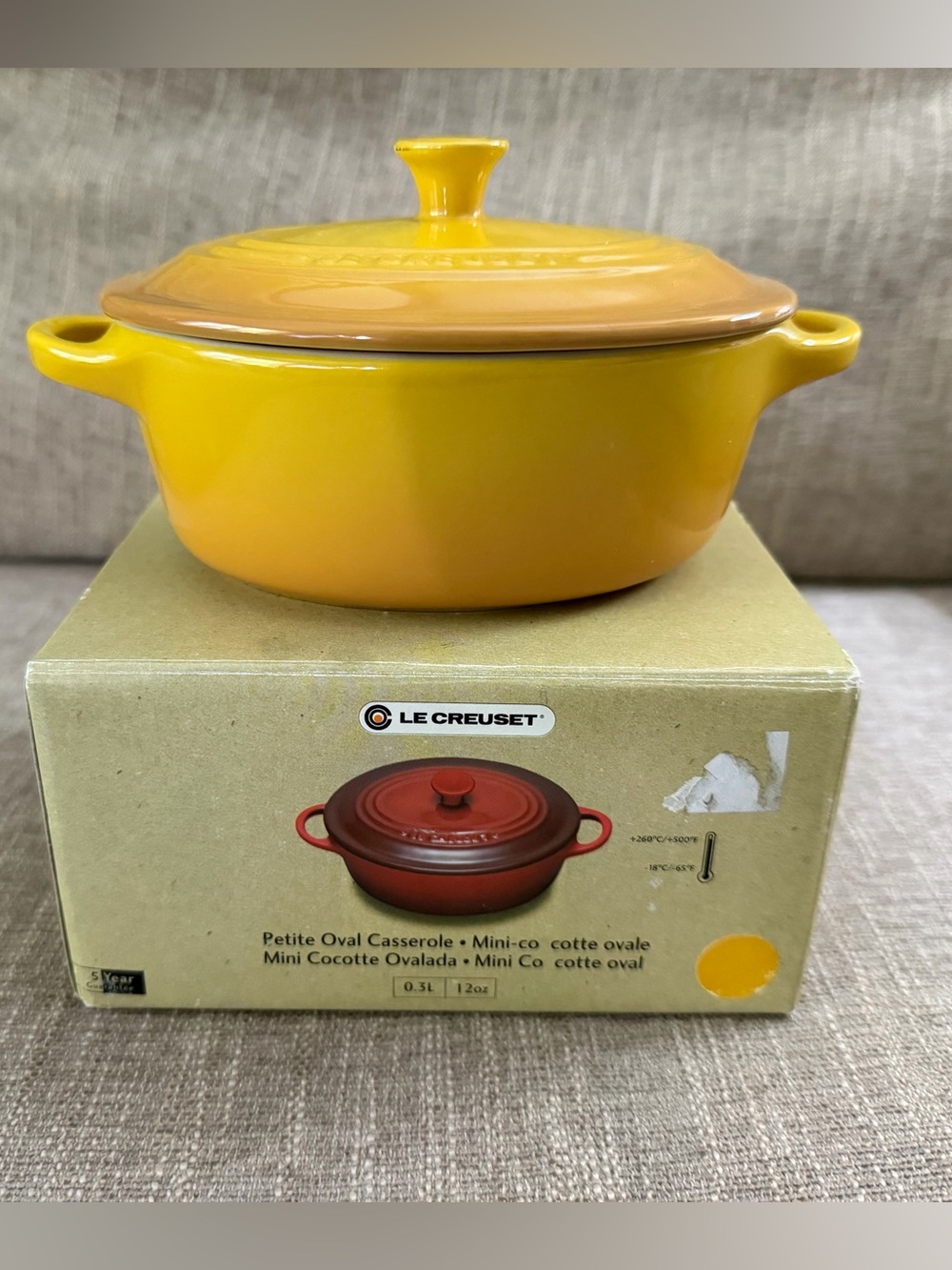 Le Creuset Oval Cocotte Dijon Yellow BNIB